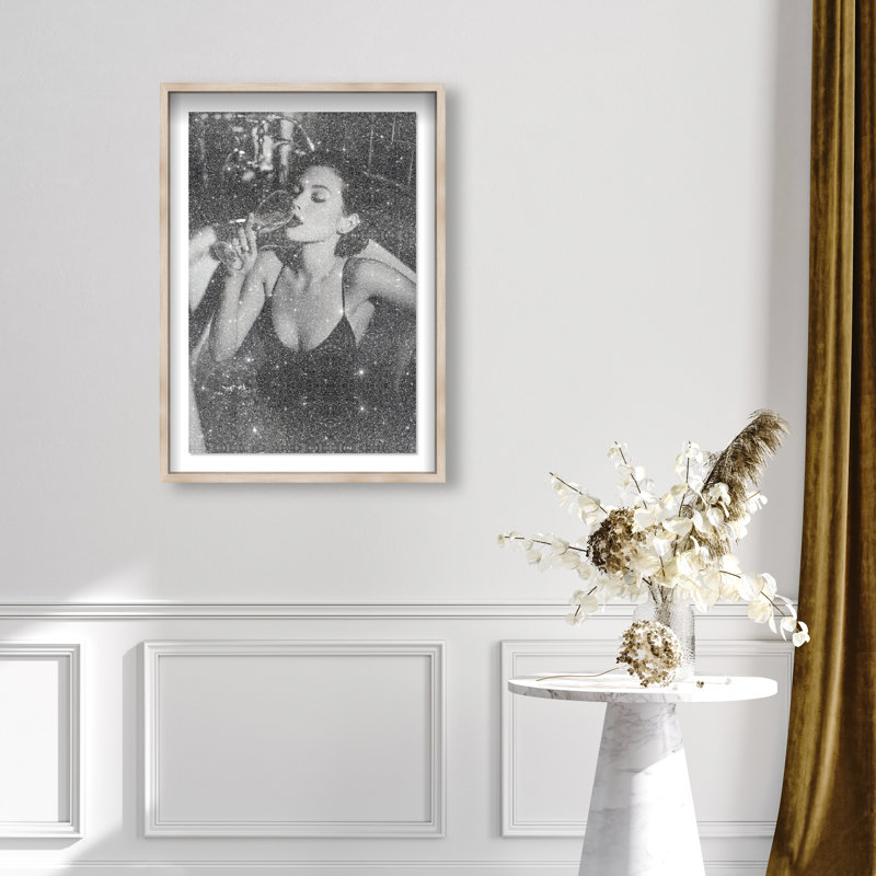 Darkened Glow Print by Oliver Gal, 25.5"H x 37.5"W, Natural Oak Shadowbox