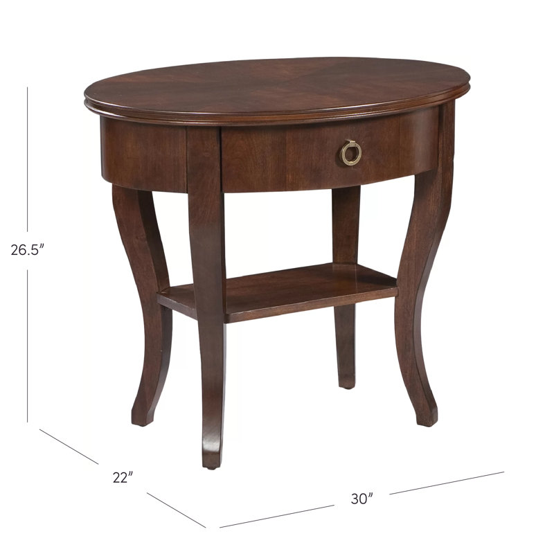 Grandview Solid Wood End Table with Storage