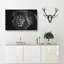Lion With Piercing Eyes - Wrapped Canvas-56633680