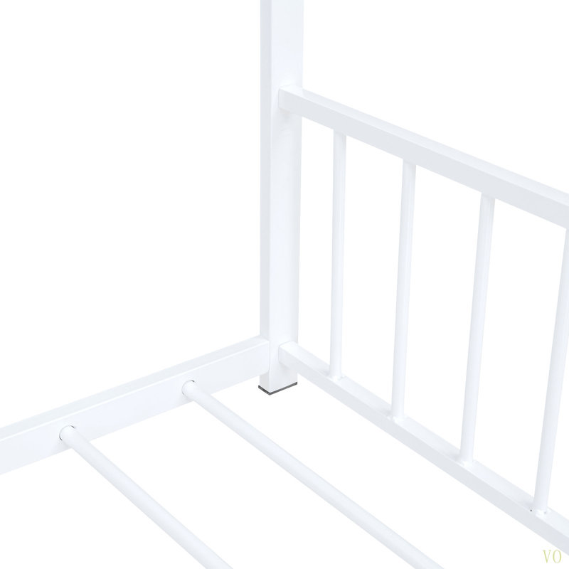 Lit double en métal, Lit double, Blanc