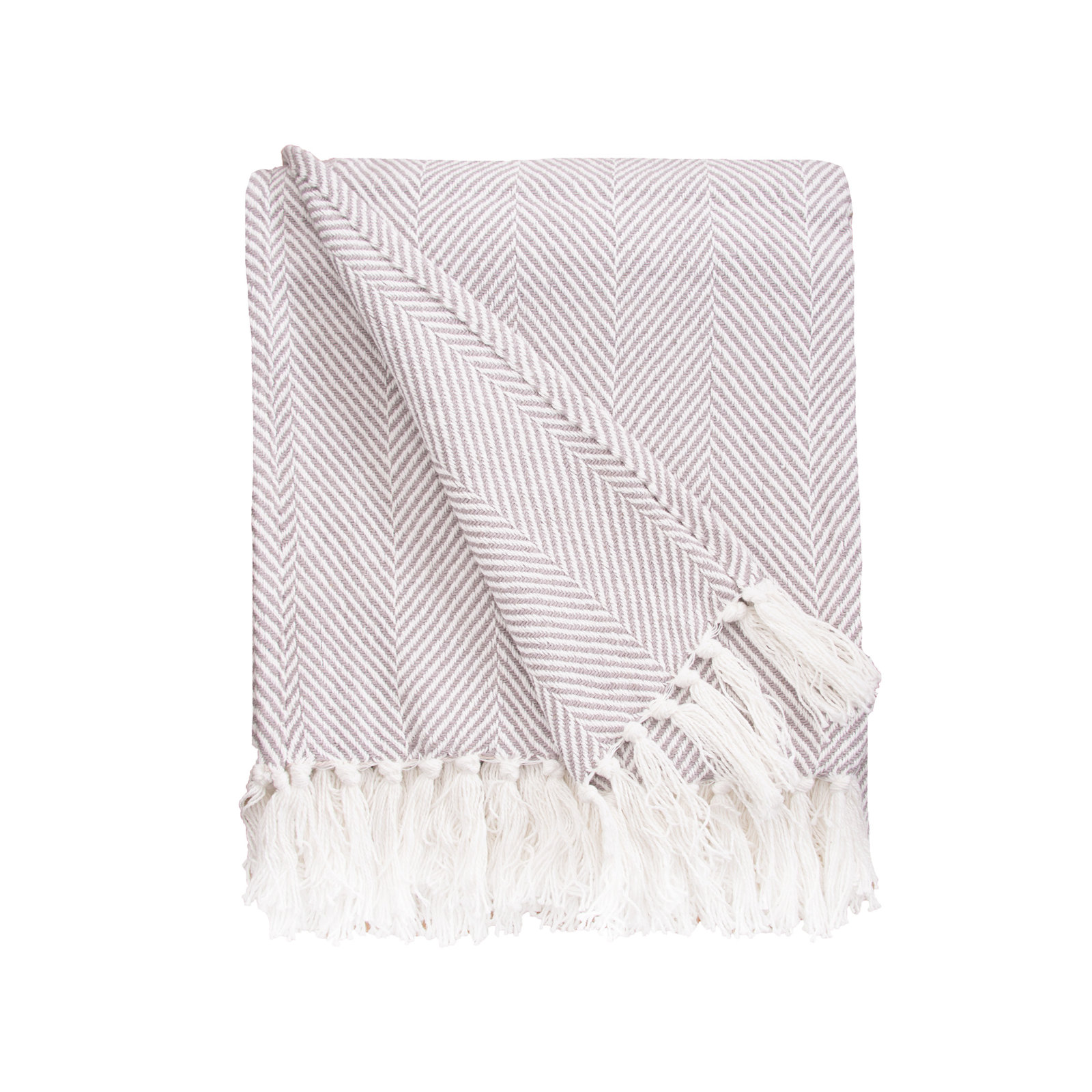 Lilith Cotton Throw Blanket, Cement