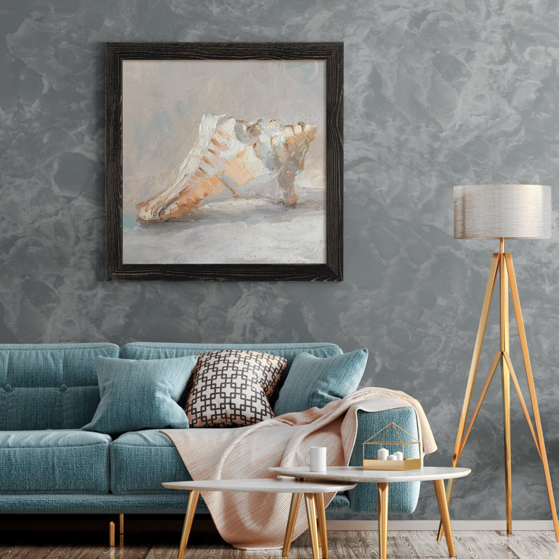 Impression de peinture encadrée sur papier impressionnist, H 27,5 po x l 27,5 po x P 1,5 po, Cadre noir