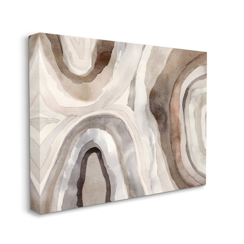 Soft Geode Pattern Canvas Wall Art by Victoria Barnes, 30" H x 40" W x 1.5" D