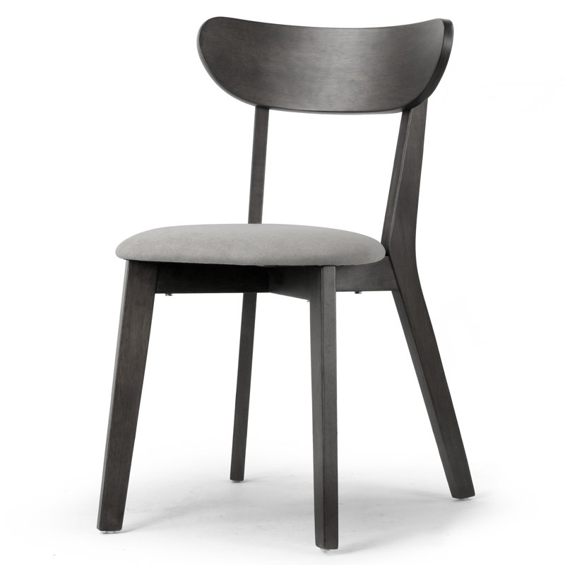 Chaise d'appoint Babin, Structure noire avec siège gris clair