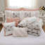 Ensemble d'édredon 9 pièces en percale de coton rosé-117508604