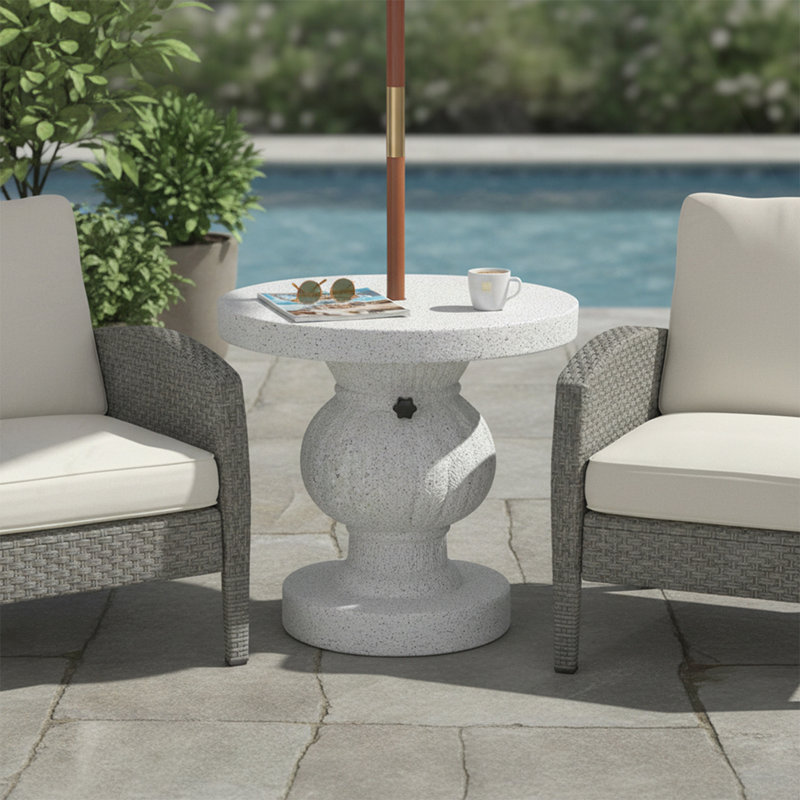 Base de parasol pour table d'appoint MGO, Marbre blanc 775 W