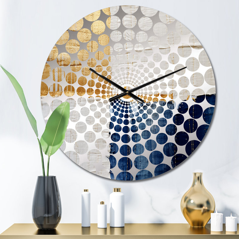 Lilliann - Horloge murale peinture abstraite, Petit