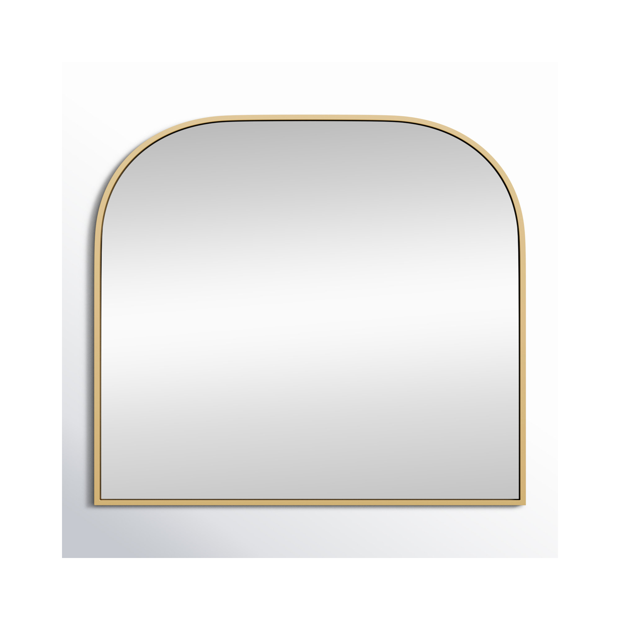 Sabine Metal Wide Arch Wall Mirror, Brass, 38" x 42"