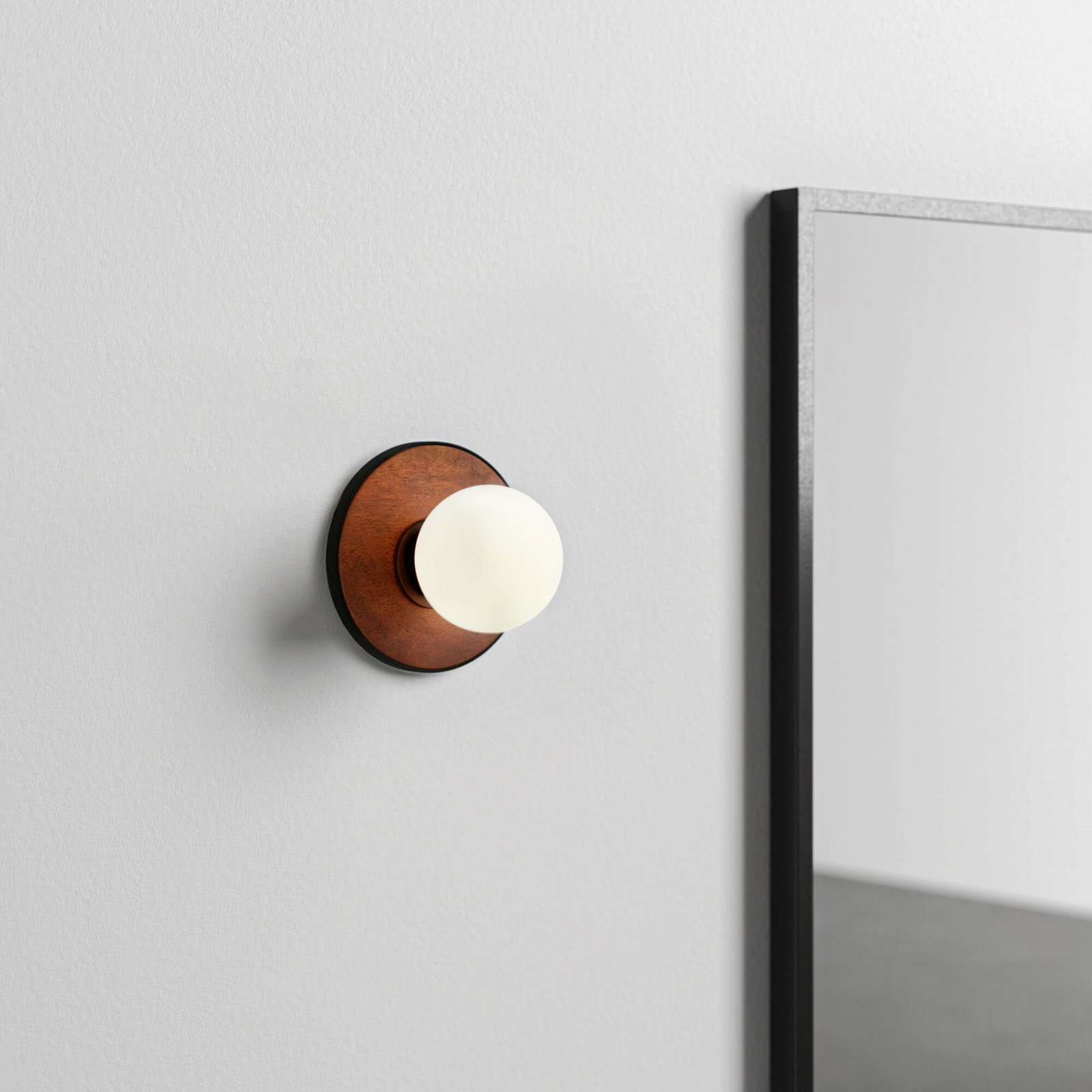 Bellago Single Light Glass Iron Dimmable Flush Mounted Sconce