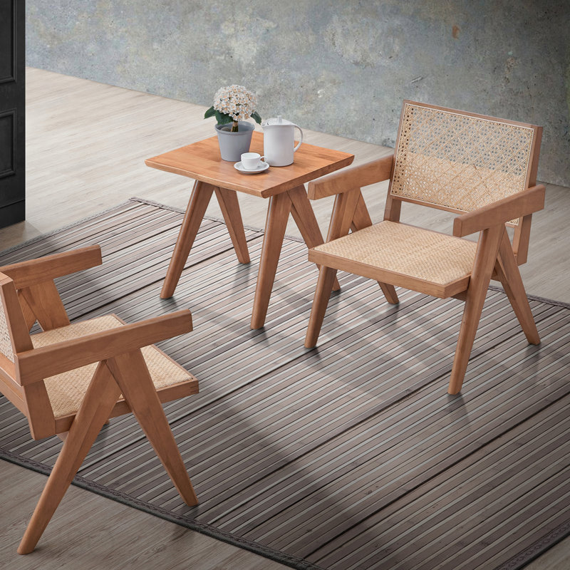 Fauteuil d'appoint beige et naturel