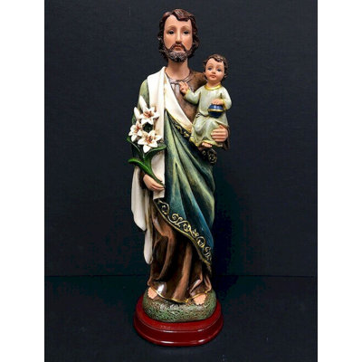 Statuette Jeffenese St. Joseph And Baby Jesus