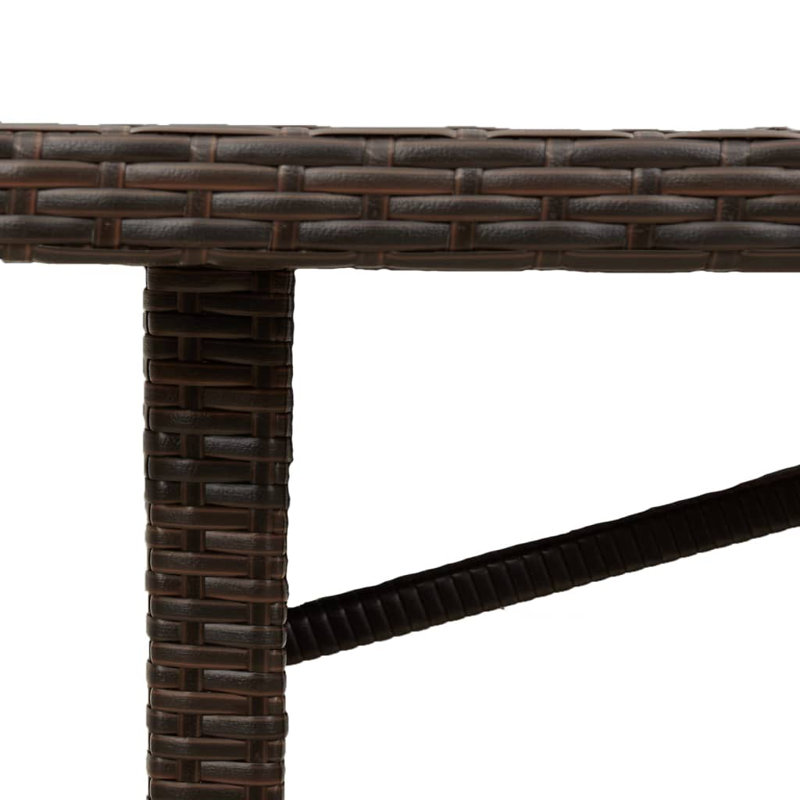 Bartie Rectangular Outdoor Dining Table , 190cm cm W 80cm cm D, Brown