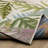 Arjay Layered Tropical Leaves Green/ Ivory Indoor-Outdoor Rug-716930582