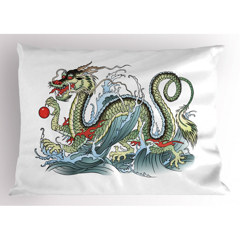 Taie décorative dragon japonais, Roi