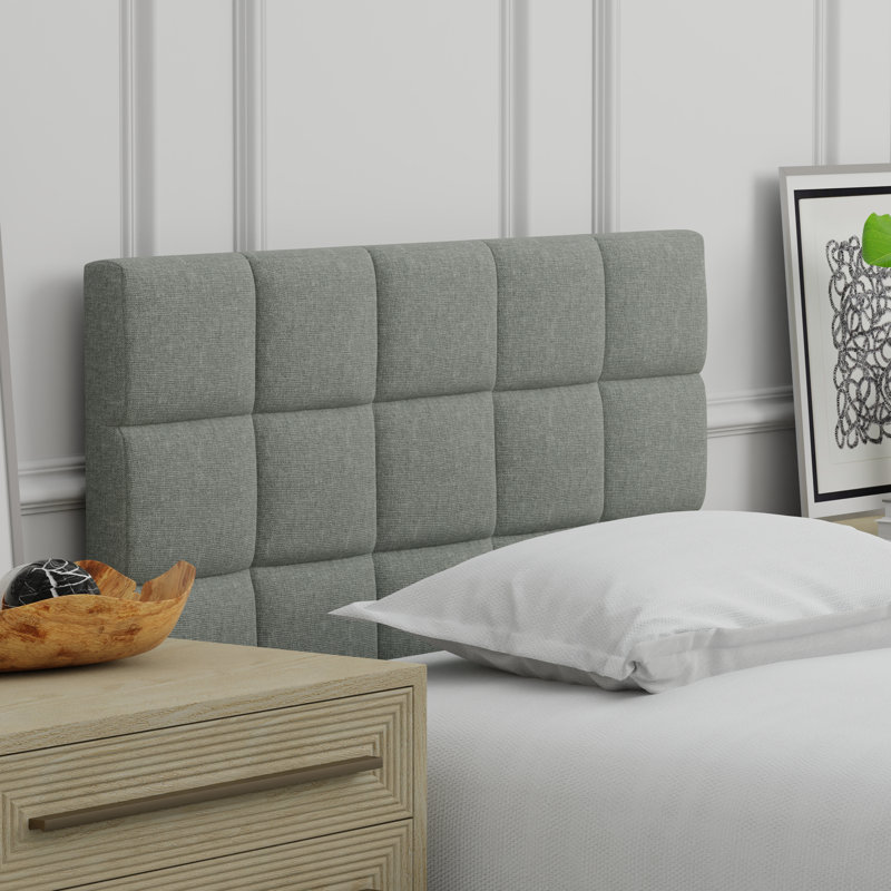 Barthmaier Upholstered Headboard, Twin, Light Gray