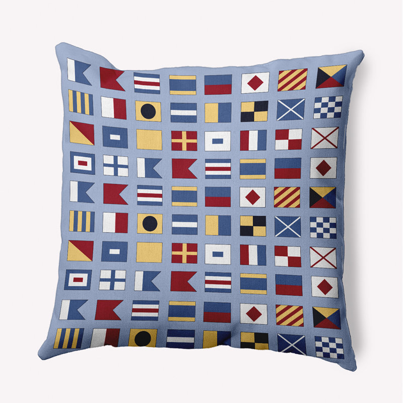 Coussin décoratif réversible intérieur / extérieur Nantucket, 16"H x 16"W, Peri
