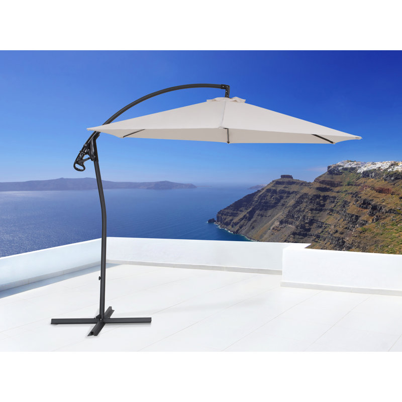Pegasus II 290 cm W X 290 cm D Cantilever Parasol with Crank Lift, Beige