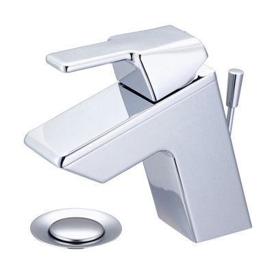 Robinet pour salle de bain à poignée à un trou avec ensemble de drain bain
