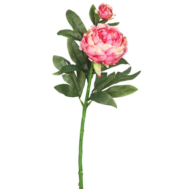 Tige de pivoine artificielle 24 po, Rose