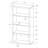 Jessieca Meny 48 Inch Bookcase, 4 Wide Display Shelves, Solid Plinth Base, Black-212866068-212866058
