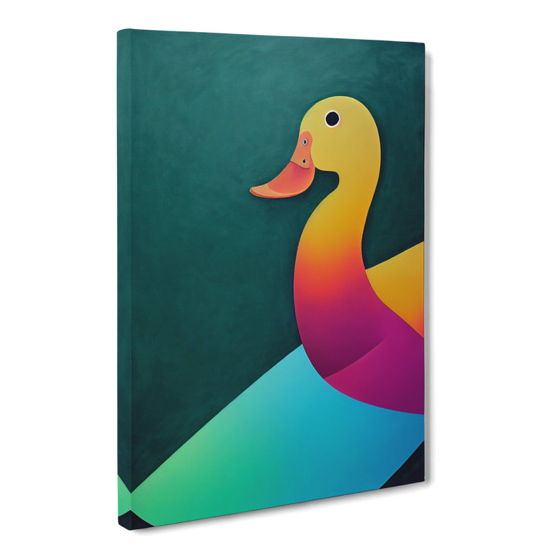Tahoka Duck In Abstract - Wrapped Canvas, 60cm H x 40cm W x 3cm D