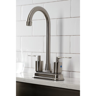 Kingston Brass Serena Two-Handle 2-Hole Deck Mount Bar Faucet