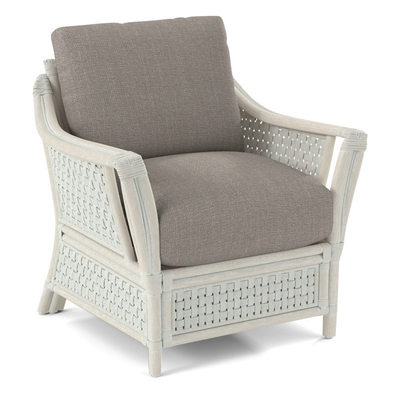 Boca Armchair, White Textured Performance; 0865-91, Black