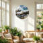 Horloge murale décorative en verre Ocean Waves-106182976
