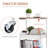 Metal Storage Trolley with Wooden Table Top