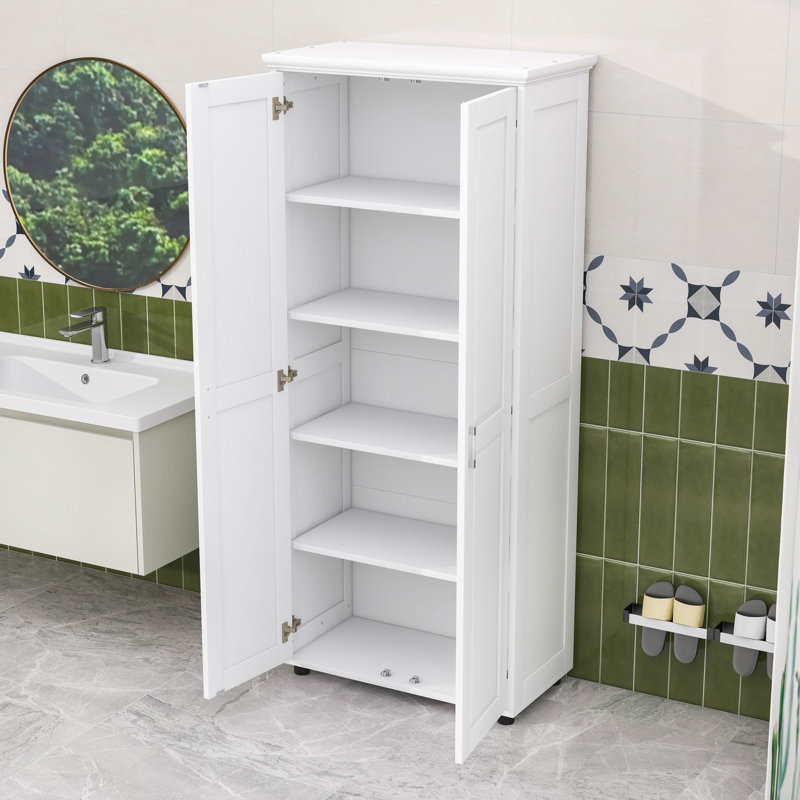 Bathroom Storage Cabinet with Shelves, White