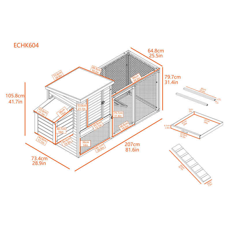 Achilles New Age Pet® ECOFLEX® Chicken Coop with Nesting Box/Roosting Bars