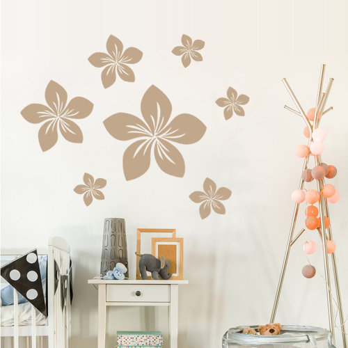 Plants & Flowers Wall Decal, 97cm H x 115cm W x 0.2cm D