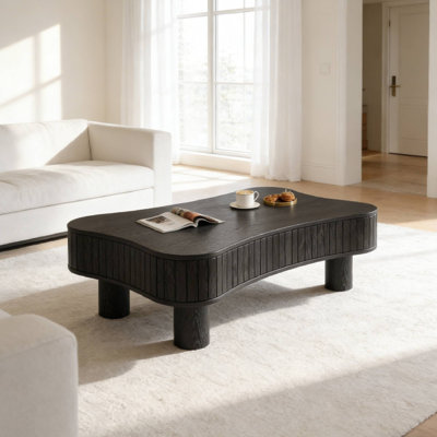 Endin 42" Lift-Top Coffee Table with Fluted Panel & Hidden Storage