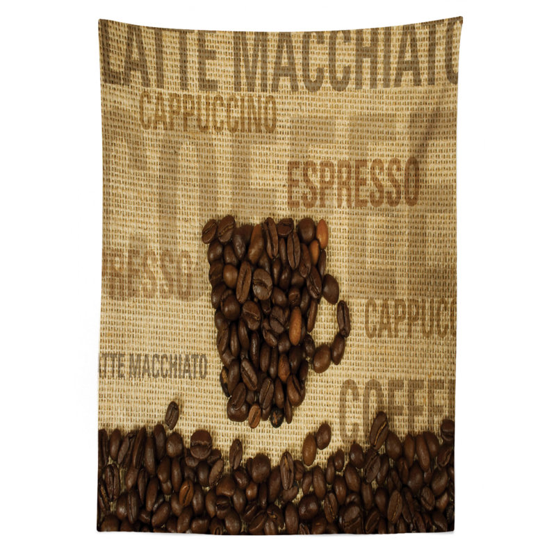 Coffee Tablecloth, 84" L x 60" W