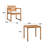 Solid Wood 3-piece Outdoor Dining Set With Cushioned Armchairs-1093632391
