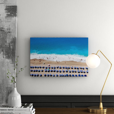 Umbrella Rows - Wrapped Canvas Print