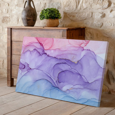 Canvas Create A Soft Ethereal Gradient Background That Seamlessly Blends Shades Wall Art Of Pastel Pink Lavender And Light Blue The Canvas Wall Art