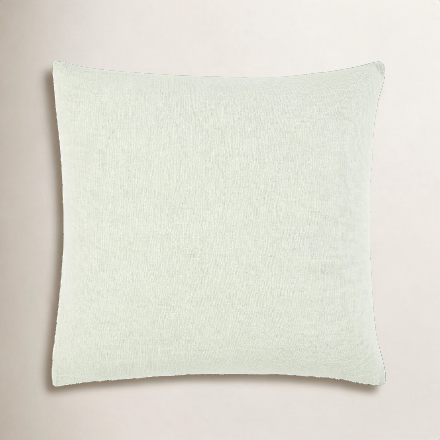 Lanie Linen Throw Pillow, Square 20", Green, Polyester