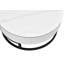 Ensemble de tables basses modernes en noir et blanc.