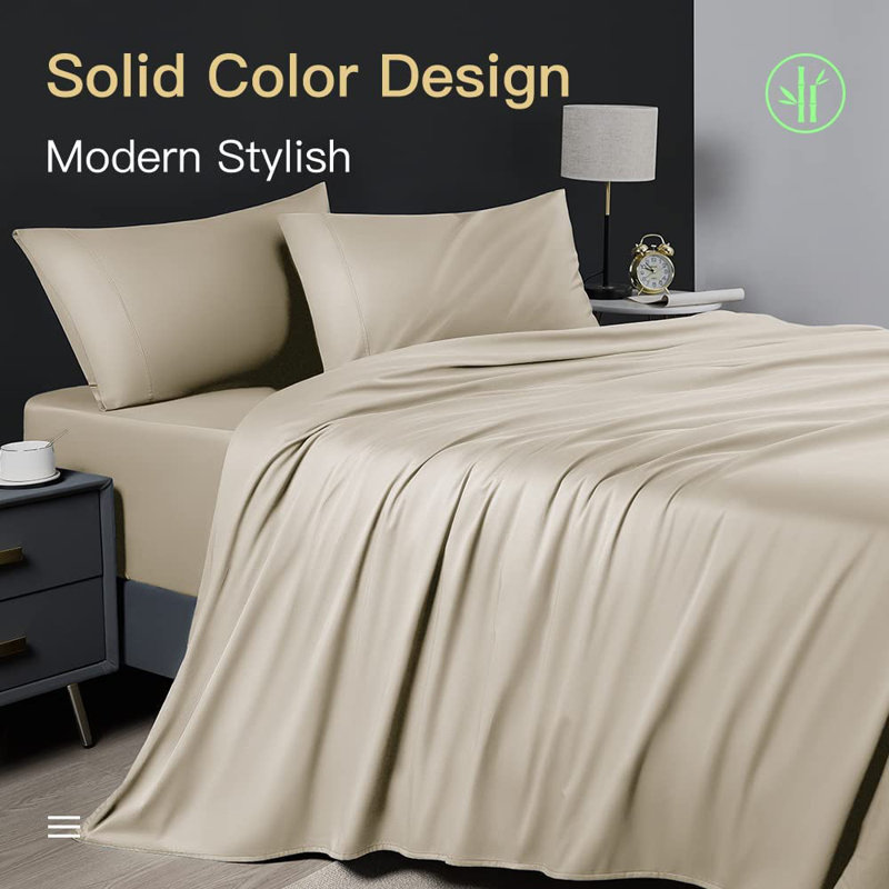 Andrick Silk Sheet Set,  Beige