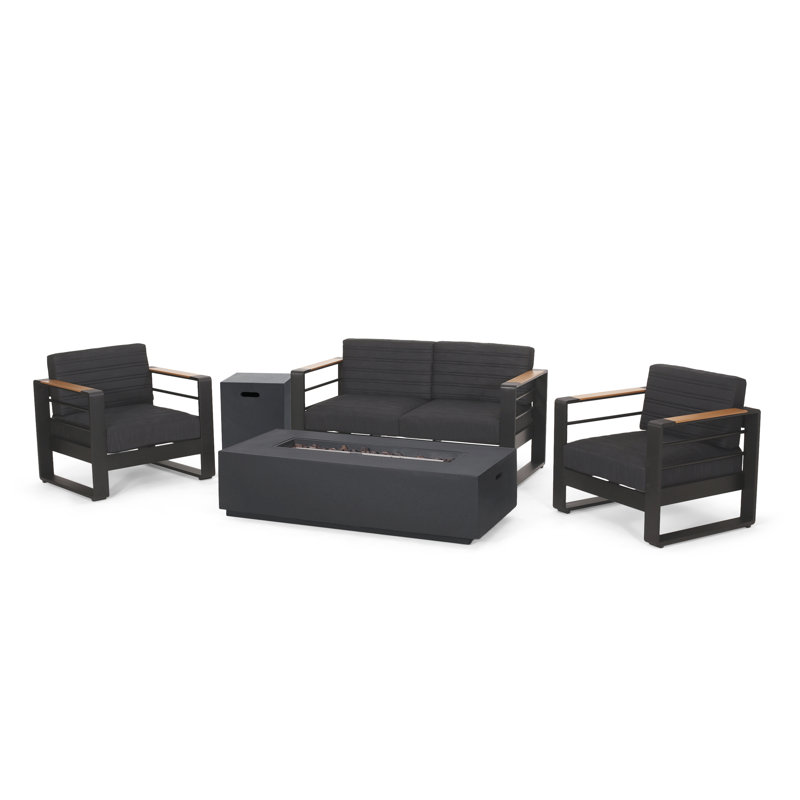 Kestrel 4 - Person Patio Conversation Set with Cushions
