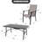 Patio 7PCS Dining Set, Textilene Aluminum Chairs, Table with Aluminum Top-519959754-519959752