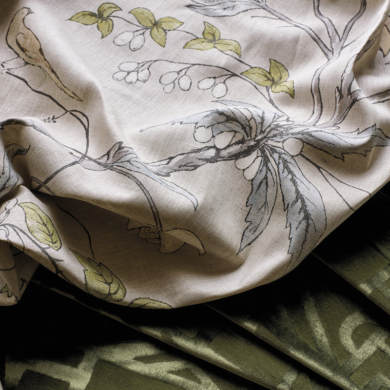 Chambalon Trail Fabric, Mercury/Platinum Gray
