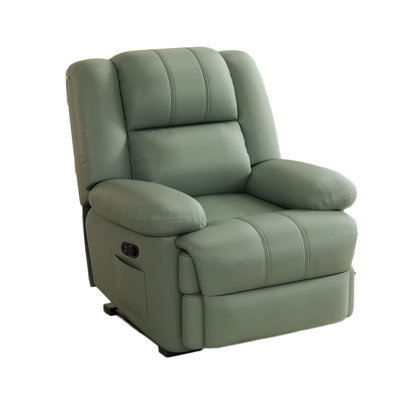 Minisha Faux Leather Swivel Recliner