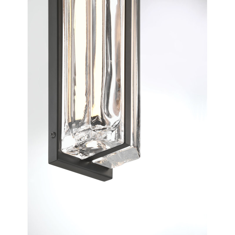 Langferd, extérieur, 16 po, mat, verre transparent, Noir, noir, noir, noir