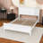Wooden Platform Bed with Headboard-587496607-587496600