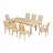 9 Pieces Rustic Extendable Dining Table Set-1984209072-1984209075