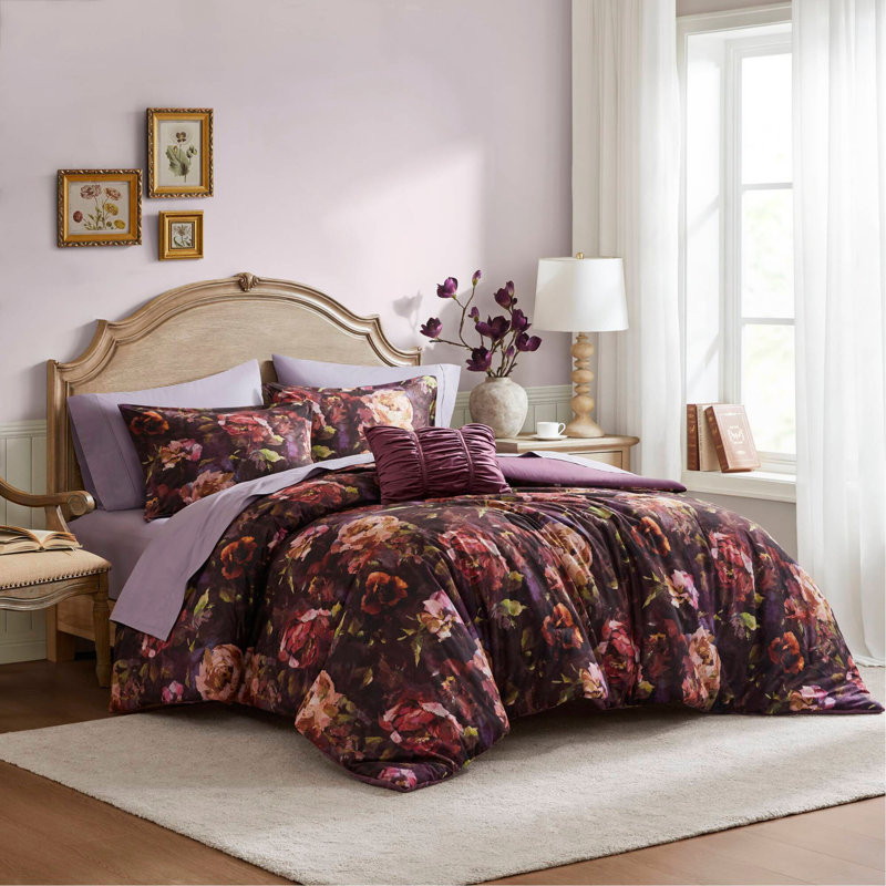 Ensemble d'édredon en velours 4 pièces, Queen Comforter + 3 Additional Pieces