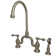 Kingston Brass English Country Two-Handle 3-Hole Deck Mount Bridge Kitchen Faucet with Brass Side Sprayer