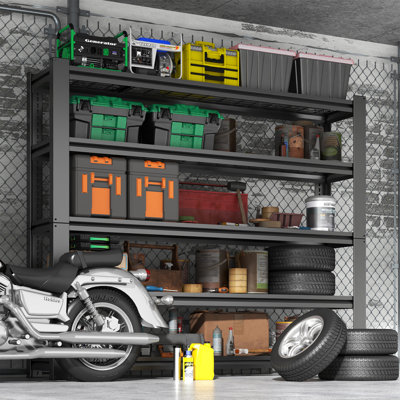 Étagère ajustable en métal robuste pour garage, garde-manger, rangement, coffres à outils, entrepôts - 72 po de hauteur, durable et polyvalente